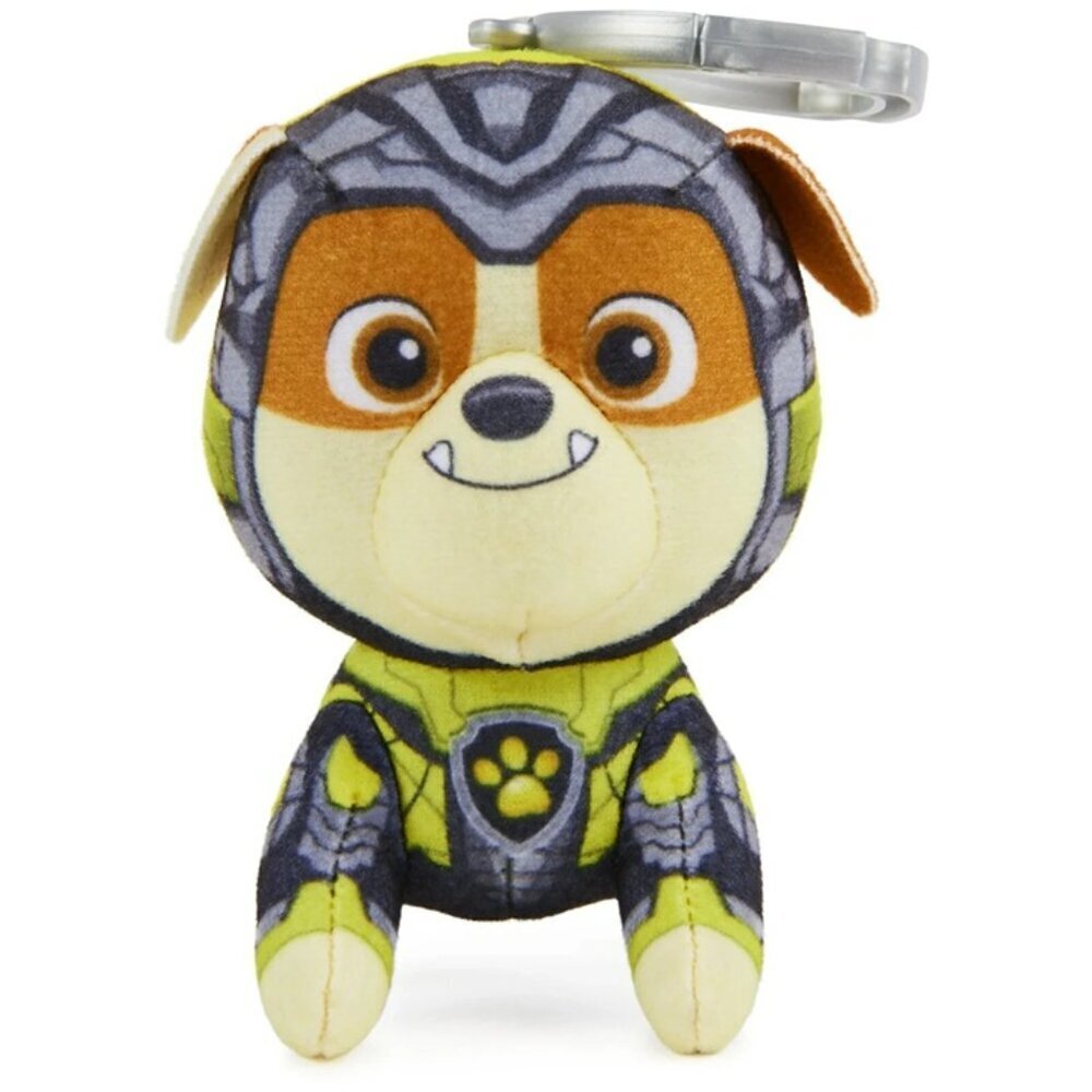 PAW Patrol: The Mighty Movie – Rubble 4″ Clip-On Plush | Keychain Bag Clip – NEW
